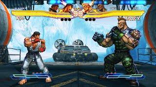 Ryu & Akuma vs Jack X & Bryan (Hardest AI) - Street Fighter X Tekken.