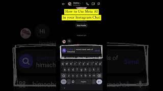 How to use Meta AI in your Instagram DMs #instagram #howto #metaai #ai