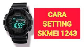 CARA SETTING JAM TANGAN SKMEI 1243 (waktu, alarm, stopwatch dan tachymeter)