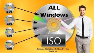 How to Combined Multiple Windows in a Single ISO file | Windows 7, 10 and 11