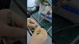 Manufacturing usb type c cables processing to weld soldering wires #usb #typec #usb #datawires