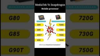 mediatek vs Snapdragon processor | g90t vc sd 750, g80 vs 720g | gaming prosessor #shorts #mobile