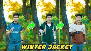 Dress Change Photo Editing | How to Change Clothes in Photo with AI |Winter Jacket Dress Change |