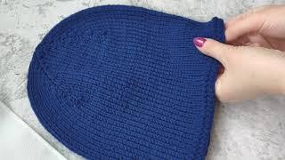 Blue knitted beanie hat, wool hat, hat for men, hat for women