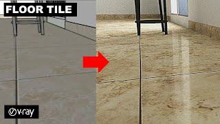 How to make realistic TILE FLOORING IN Vray for Sketchup || DV Studio