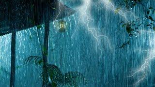 Heavy Stormy Night with Torrential Rainstorm & Very Huge Thunder  Thunderstorm Sounds for Sleeping
