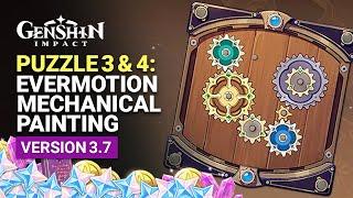 Evermotion Mechanical Painting: Invoker Puzzle III & IV Event Guide | Liyue Paintings | Genshin 3.7