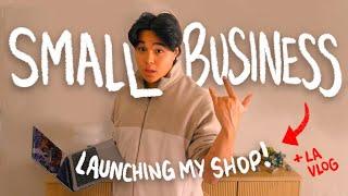 day in the life of a designer LAUNCHING a small business! ( + LA vlog )