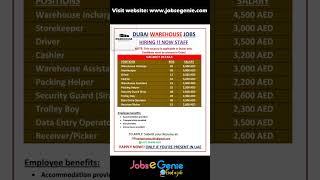 Latest Warehouse Jobs in Dubai #dubaijobs  #dubai #uae #jobs #uae #warehousejobs #warehouse