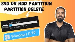 HDD or SSD Partition Karne Ke Sahi Tarika!! (HDD Partition Delete) Windows 10 & Windows 11