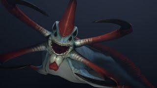 Subnautica - Reaper Leviathan attack