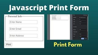 How to print form using javascript - Etupy