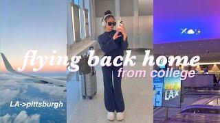 TRAVEL WITH ME | day in my life flying back home from college for christmas