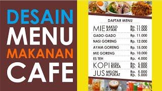 Cara Membuat Daftar Menu Cafe Sederhana | Desain CorelDraw X7