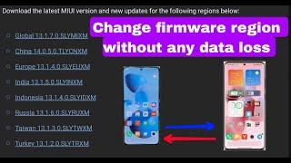 How to change rom region in MIUI without any data loss (fix hardbrick device, flash frimware)