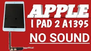 apple ipad 2 a1395 no sound solution