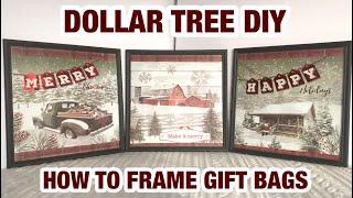 ••NEW CHRISTMAS 2020•• HOW TO FRAME DOLLAR TREE GIFT BAGS