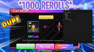 ROBLOX Anime Adventures HACK/SCRIPT | ROLLBACK & DUPE SCRIPT DUPE TRAIT REROLLS