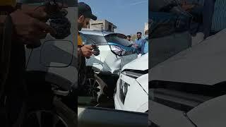 Nexon V/S Creta accident #nexon #creta #tata #hyundai #shorts