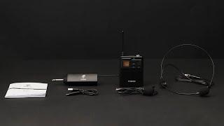 TONOR TW621 UHF Wireless Microphone System with Headset Mic/Lavalier Lapel Mic, Bodypack Transmitter