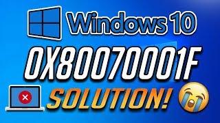How to Fix Windows Update Error 0x80070001f in Windows 10 [Tutorial] 2024