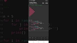 Right Sided Triangle  Pattern Program in Python