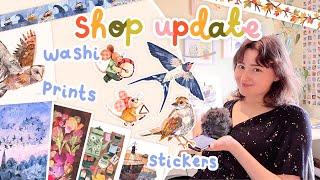 Launching a huge shop update | Illustrating  a new print and making products!