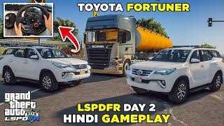 GTA V - On Duty with NEW TOYOTA FORTUNER | LSPDFR Hindi Gameplay #3 (Logitech G29 Gameplay)