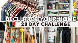 EASY DECLUTTER CHALLENGE | Declutter & organize your home in 28 days with this guided challenge