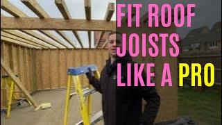 PART 4 FULL GARDEN ROOM BUILD Roof Joists, Laddering and OSB How to build and fit