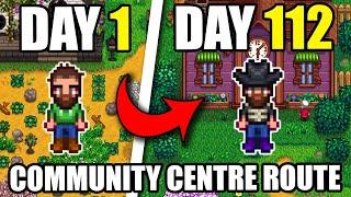 I played 100 Days of Stardew Valley 1.6 Community Centre Route