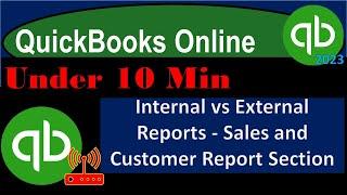 Internal vs External Reports - Sales and Customer Report Section - QuickBooks Online 2023