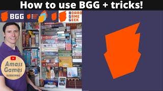 How to use the website/resource BGG BoardGameGeek Board Game Geek tips and tricks * AmassGames *