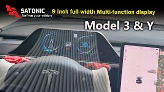 SATONIC 9-Inch Multi-Function Display for Tesla Model 3 & Y | Model S Style Upgrade!