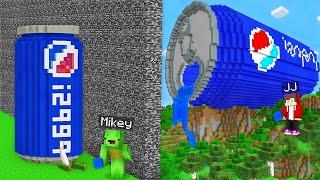 JJ and Mikey CHEATED with PEPSI COLA House Build Battle in Minecraft! - Maizen