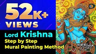 KRISHNA | Step by Step Mural Painting Method | The Art of Nisha