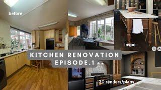 EXTREME KITCHEN RENOVATION EP.1| kitchen tour, design inspiration, 3D renders, plans & mood board