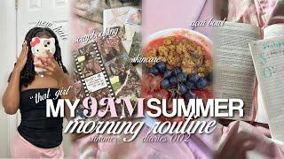 my 9am PRODUCTIVE summer morning routine | new habits, açaí bowl etc  SUMMER DIARIES 002