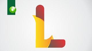 How to make Gradient Letter L logo Design in CorelDRAW | Kashif Graphic Tutorial