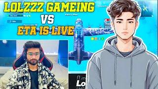 Ipad vs Iphone Player LoLzZz Gaming Eta is Live Bgmi Streamer vs Streamer Fight i Rush Aj