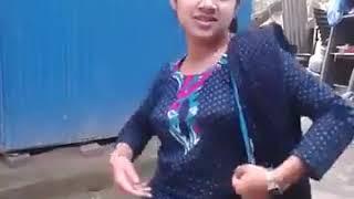 Dance with music in village young girl - teen ager Bangladesh