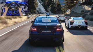BMW M5 E60 & Lexus LFA & Porsche Carrera GT in LA Canyons - Assetto Corsa | Moza R16 + Pimax