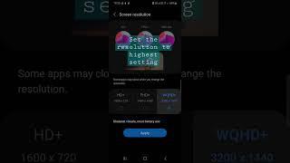 How to change mobile display resolution