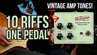 10 Vintage Amp Riffs | Benson Amps Germanium Preamp | Pedal Demo