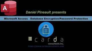 Microsoft Access - Database Encryption Password Protection