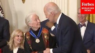 President Joe Biden Awards Anthropologist Jane Goodall With The Medal Of Freedom