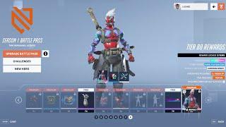 Overwatch 2 - All 80 Tier Battle Pass Items/Rewards Showcase Season 1.