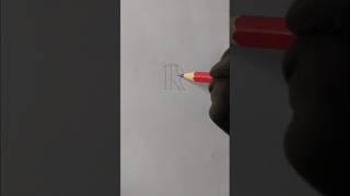 "Mastering Pencil Art: Drawing the Letter 'R' | #ArtDemo #SketchingArt #HandmadeDrawing"