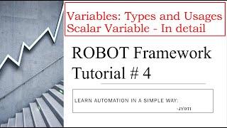 Robot Framework With Selenium and Python | Tutorial 4 | Variables, Types and Usages Scalar Variables