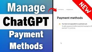 How to Manage Payment Methods for ChatGPT: NEW Chat GPT Plus Update in 2023